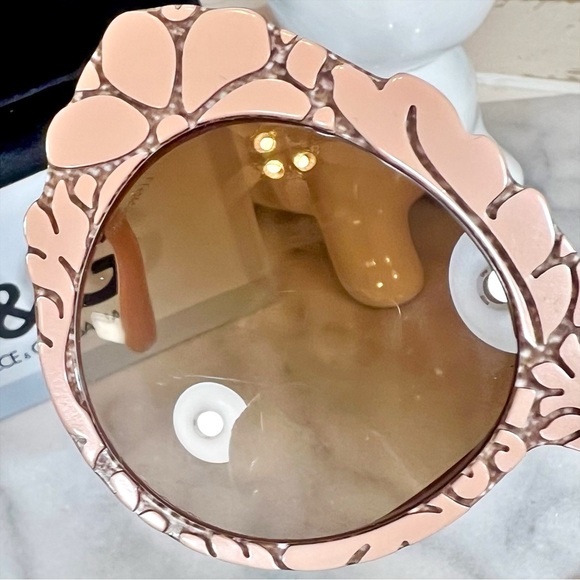 Dolce and Gabbana Pink/Brown Gradient DG4267 Brocade Cat Eye Sunglasses - Picture 5 of 9